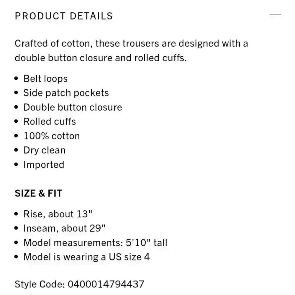 Joie Shore Cotton Burnt Clay Trouser Pants Size 10 - Picture 10 of 10